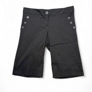 vintage y2k Lipstick black pinstripe shorts with button details size small